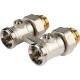 Блок шаровых кранов прямой REHAU RAUTITAN G 1/2 x G 3/4 никелированный 12407271001