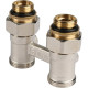 Блок шаровых кранов прямой REHAU RAUTITAN G 1/2 x G 3/4 никелированный 12407271001