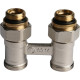 Блок шаровых кранов прямой REHAU RAUTITAN G 1/2 x G 3/4 никелированный 12407271001