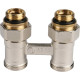 Блок шаровых кранов прямой REHAU RAUTITAN G 1/2 x G 3/4 никелированный 12407271001