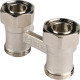 Блок шаровых кранов прямой REHAU RAUTITAN G 1/2 x G 3/4 никелированный 12407271001