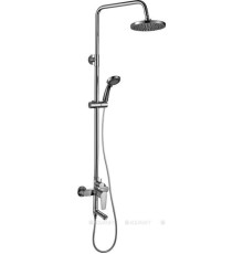 Душевая система Rossinka Silvermix S35-46 со смесителем для ванны и верхним душем хром S35-46