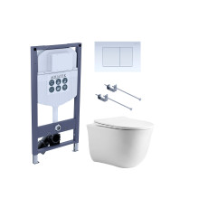 Комплект инсталляции 4 в 1 Aquatek Классик cm-INS23-009 (рама INS-0000023 + кнопка KDI-0000009 + унитаз AQ1112-00) cm-INS23-009