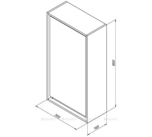 Шкафчик навесной Aquanet Милан 35 черный глянец 00316696