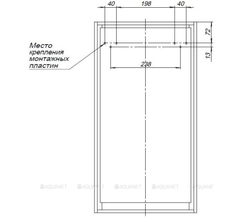 Шкафчик навесной Aquanet Милан 35 черный глянец 00316696