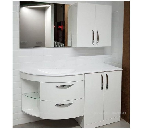 Шкаф подвесной De Aqua Трио Люкс белый 00185075