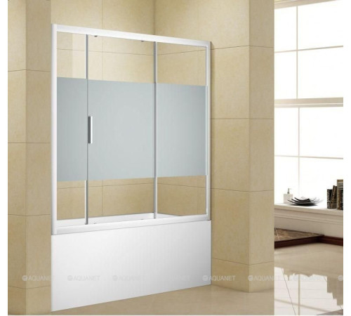 Шторка для ванны Aquanet Practic 1600 мм хром стекло полоска 6 мм AE10-B-160H150U-CP