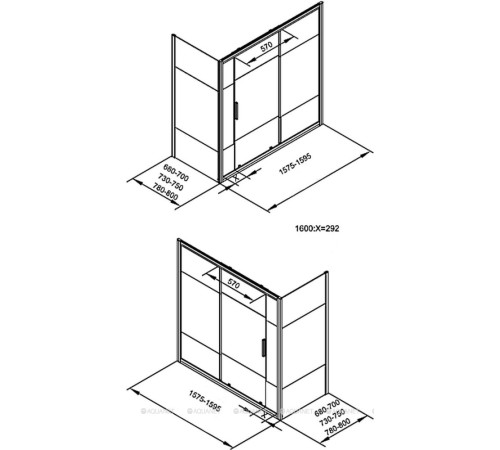 Шторка для ванны Aquanet Practic 1600 мм хром стекло полоска 6 мм AE10-B-160H150U-CP