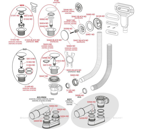 Слив-перелив для ванны Alcaplast A507CKM Click-Clack металл A507CKM