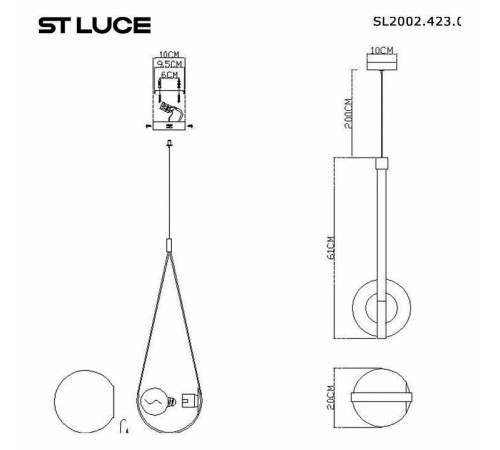Подвесной светильник ST-Luce Moonbag SL2002.423.01