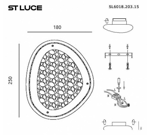 Накладной светильник ST-Luce Enigma SL6018.203.15