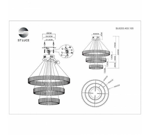 Подвесная люстра ST-Luce Estense SL6203.403.105
