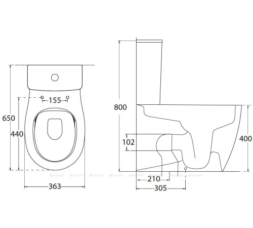 Бачок для унитаза Allen Brau FANTASY с механизмом Geberit 3/6 л белый 4.11010.20