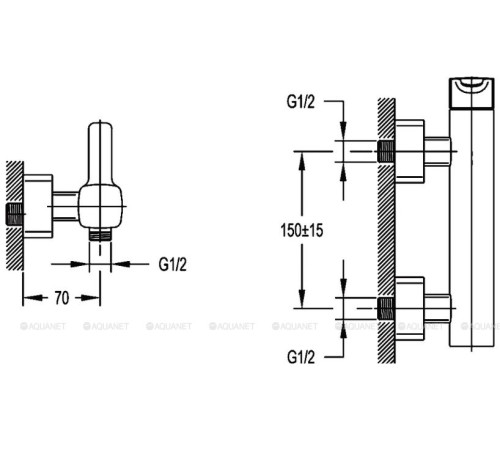 Смеситель для душа Cezares Tesoro TESORO-D-01