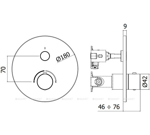 Внешняя часть смесителя Paffoni Compact 1 функция медовое золото CPM013HGSP