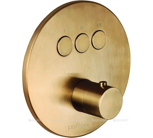 Смеситель Paffoni Compact внешняя часть на 3 функции медовое золото браш CPM019HGSP