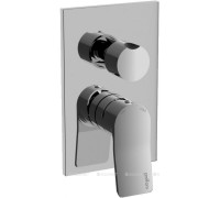 Смеситель встраиваемый для душа Paffoni TILT на 3 выхода металлическая накладка 120х190 мм сталь TI019ST/M