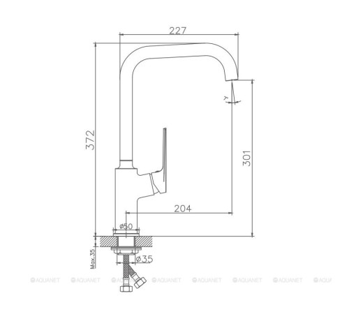 Смеситель для кухни Haiba HB70533-3 пепельный HB70533-3