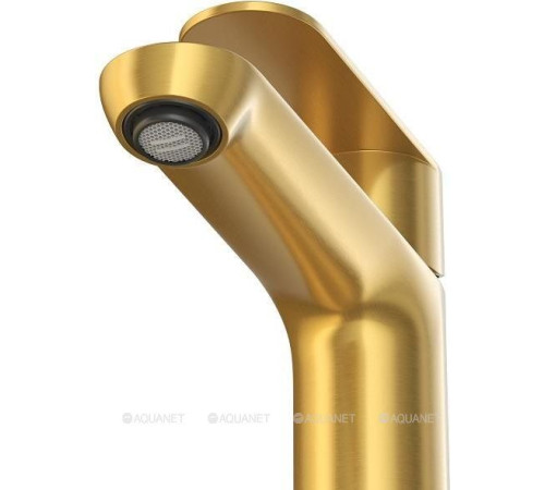 Смеситель для раковины Cezares Stylus с донным клапаном матовое золото STYLUS-LS-BORO