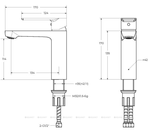 Смеситель для раковины Cezares Stylus с донным клапаном матовое золото STYLUS-LS-BORO