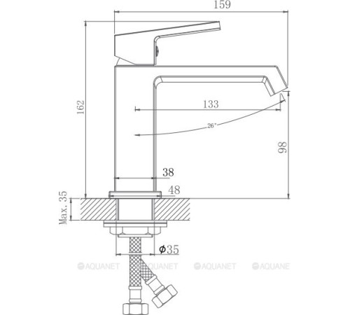 Смеситель для раковины Haiba HB10575 хром HB10575
