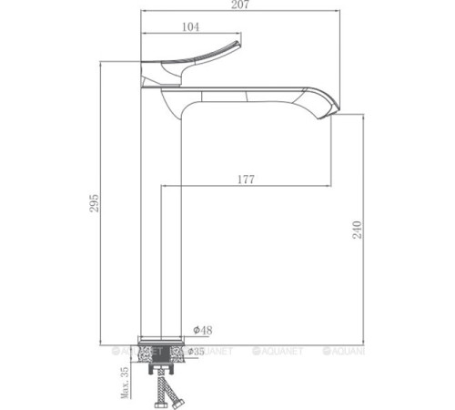 Смеситель для раковины Haiba HB11553 высокий хром HB11553