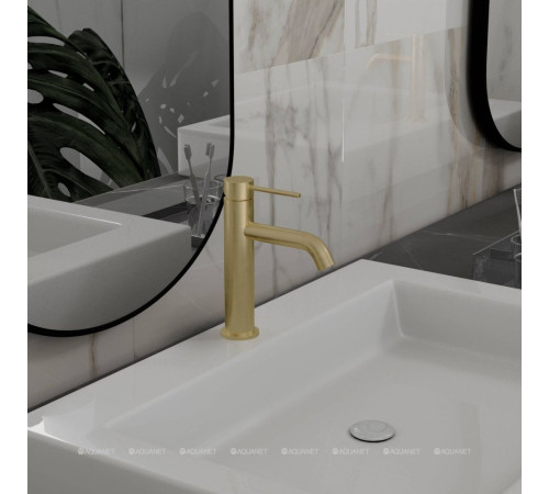 Смеситель для раковины Vincea City однорычажный брашированное золото VBF-2C1BG