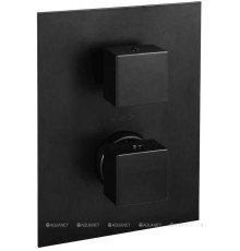 Смеситель термостатический для душа Paffoni Level встраиваемый на 3 выхода черный матовый LEQ519NO/M
