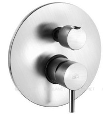 Смеситель для душа встраиваемый Paffoni STICK на 3 выхода steel looking SK019ST