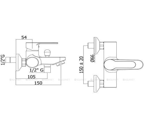 Смеситель для ванны Paffoni Blu короткий излив хром BLU022CR