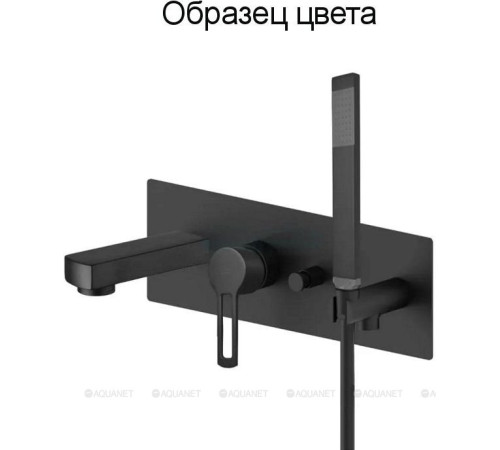 Смеситель для ванны встраиваемый Paffoni Ringo с изливом и душевым набором черный матовый RIN001NO