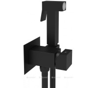 Гигиенический душ со смесителем Paffoni TWEET SQUARE MIX черный матовый ZDUP112NO
