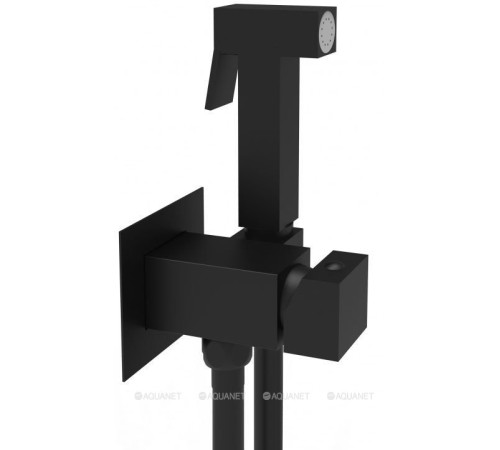 Гигиенический душ со смесителем Paffoni TWEET SQUARE MIX черный матовый ZDUP112NO