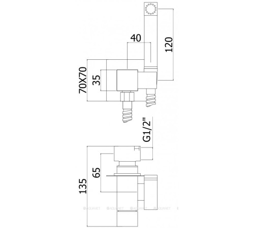 Гигиенический душ со смесителем Paffoni TWEET SQUARE MIX черный матовый ZDUP112NO