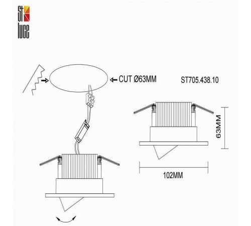 Встраиваемый светильник ST-Luce ST705 ST705.438.10