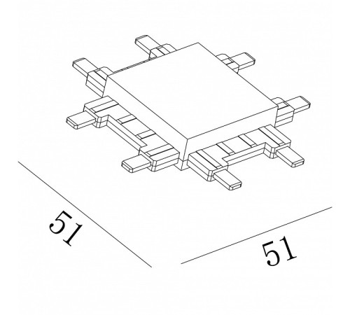 Соединитель X-образный для треков накладных SWG PRO SLIM CN-SLIM-WH-X