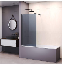 Шторка на ванну RGW Screens SC-051B 900х1500 мм профиль черный стекло тонированное 351105109-34