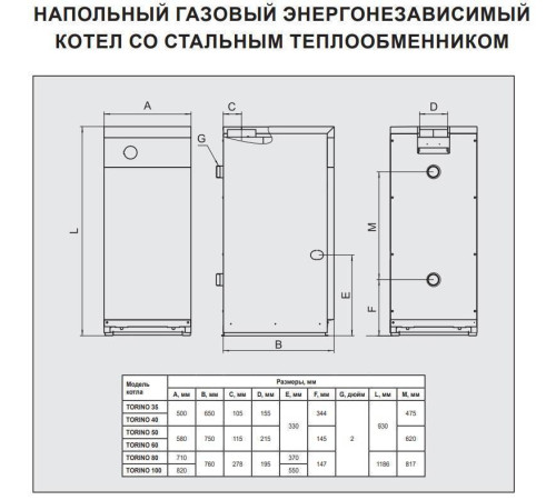 Котел газовый напольный Ferroli TORINO 35 0QN011YA