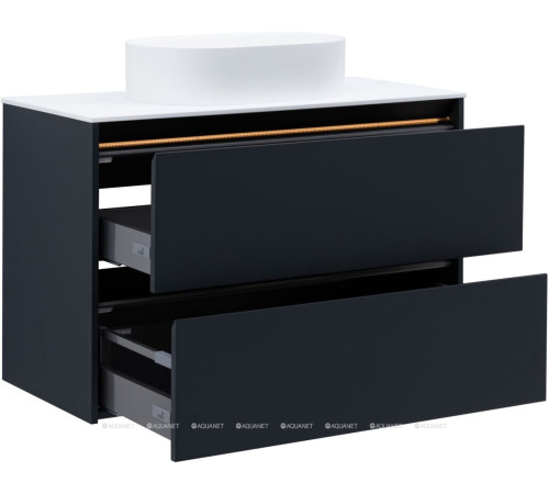 Тумба Allen Brau Activity 100 см антрацит матовый черный браш 1.34006.AM