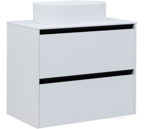 Тумба Allen Brau Activity 80 см белый матовый черный браш 1.34004.WM