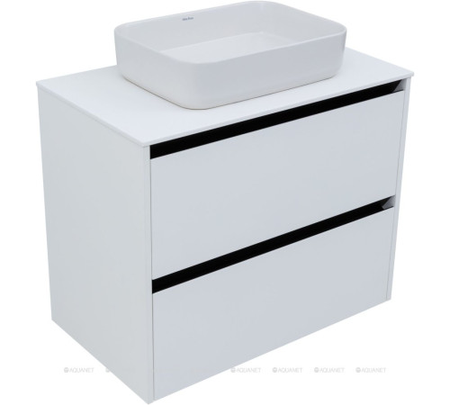 Тумба Allen Brau Activity 80 см белый матовый черный браш 1.34004.WM