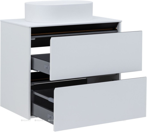Тумба Allen Brau Activity 80 см белый матовый черный браш 1.34004.WM