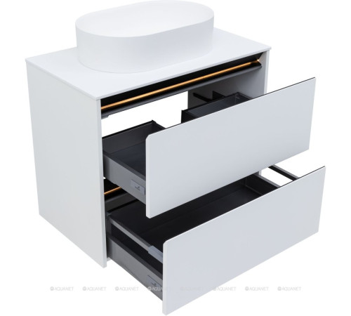 Тумба Allen Brau Activity 80 см белый матовый черный браш 1.34004.WM