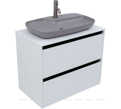 Тумба Allen Brau Activity 80 см белый матовый черный браш 1.34004.WM