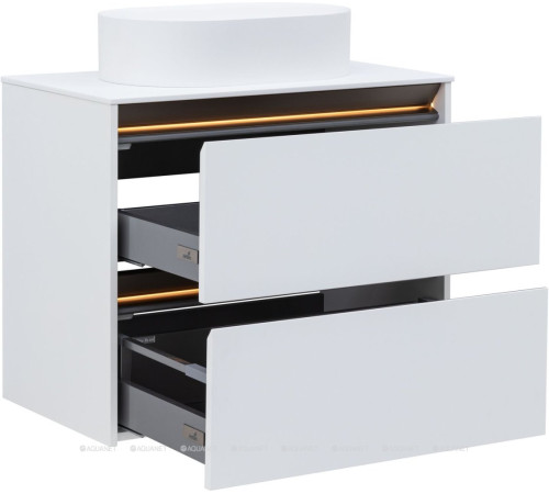 Тумба под раковину Allen Brau Activity 80 см белый матовый/олива браш 1.34012.WM