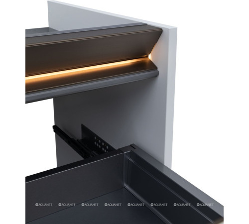 Тумба под раковину Allen Brau Activity 80 см белый матовый/олива браш 1.34012.WM