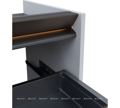 Тумба под раковину Allen Brau Activity 80 см белый матовый/олива браш 1.34012.WM