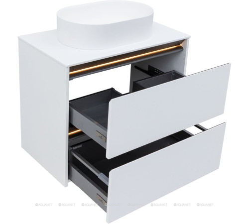 Тумба под раковину Allen Brau Activity 80 см белый матовый/олива браш 1.34012.WM