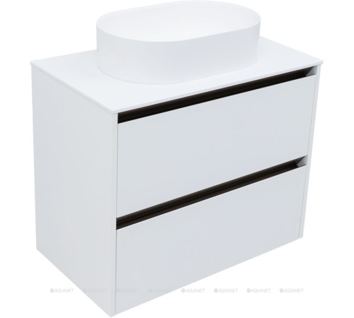 Тумба под раковину Allen Brau Activity 80 см белый матовый/олива браш 1.34012.WM