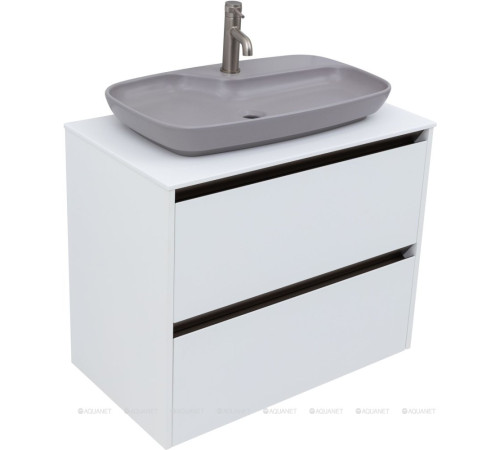 Тумба под раковину Allen Brau Activity 80 см белый матовый/олива браш 1.34012.WM